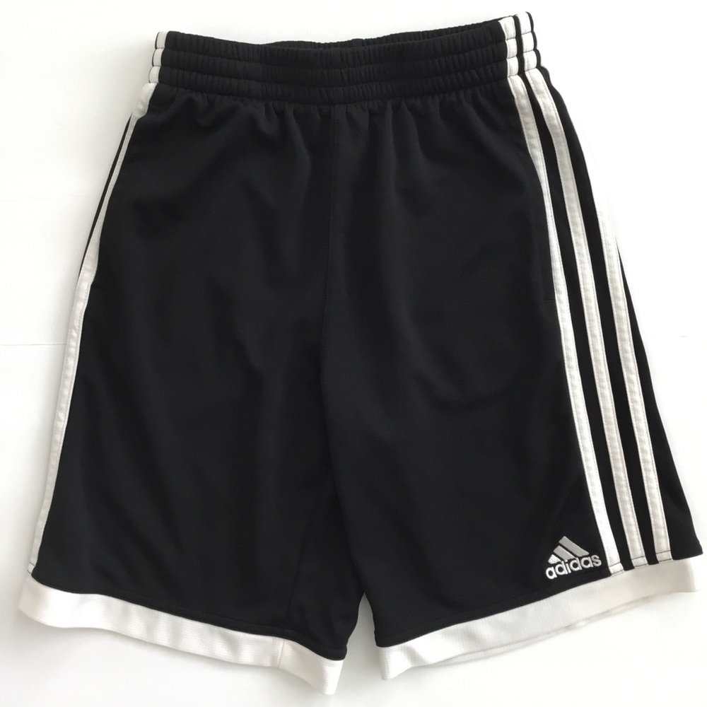 Adidas Boys Athletic Shorts Black Size M 10/12